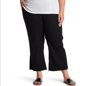 Nordstrom Caslon Wide Leg Crop Capri Linen Pant